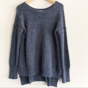Wildfox Sweater Couture Night Navy Blue Distressed